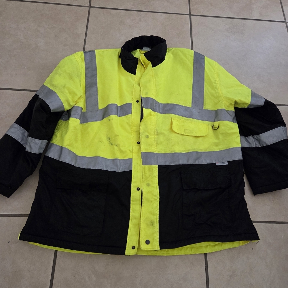 Men’s Safety Jacket ANSI Reflective Insulated 2XL  Occunomix Hi-Vis